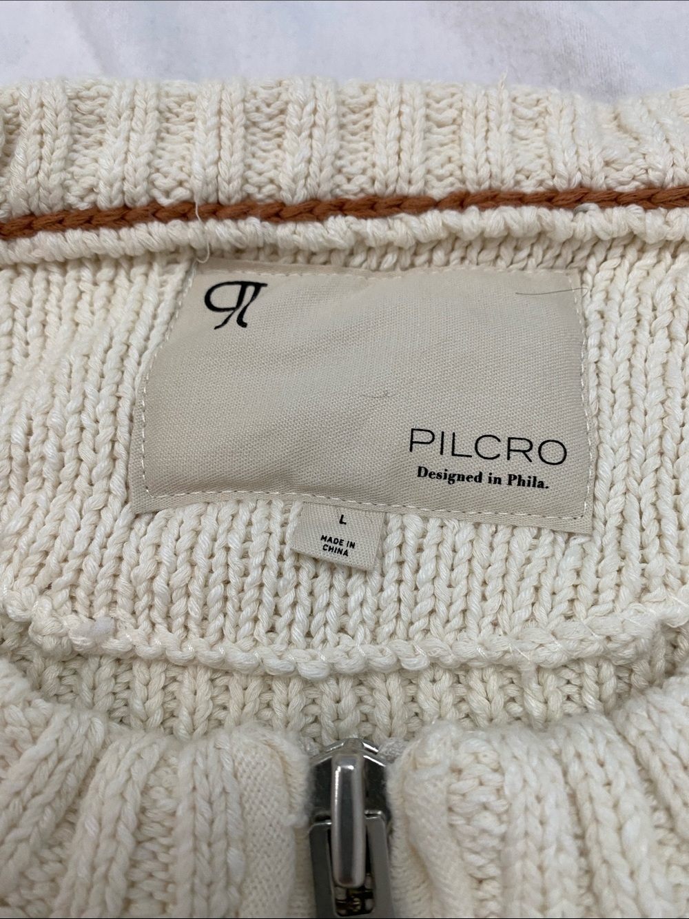 Anthropologie Pilcro Cable Knot Tiger 🐅 Icon Zip Up Sweater - Picture 14 of 15